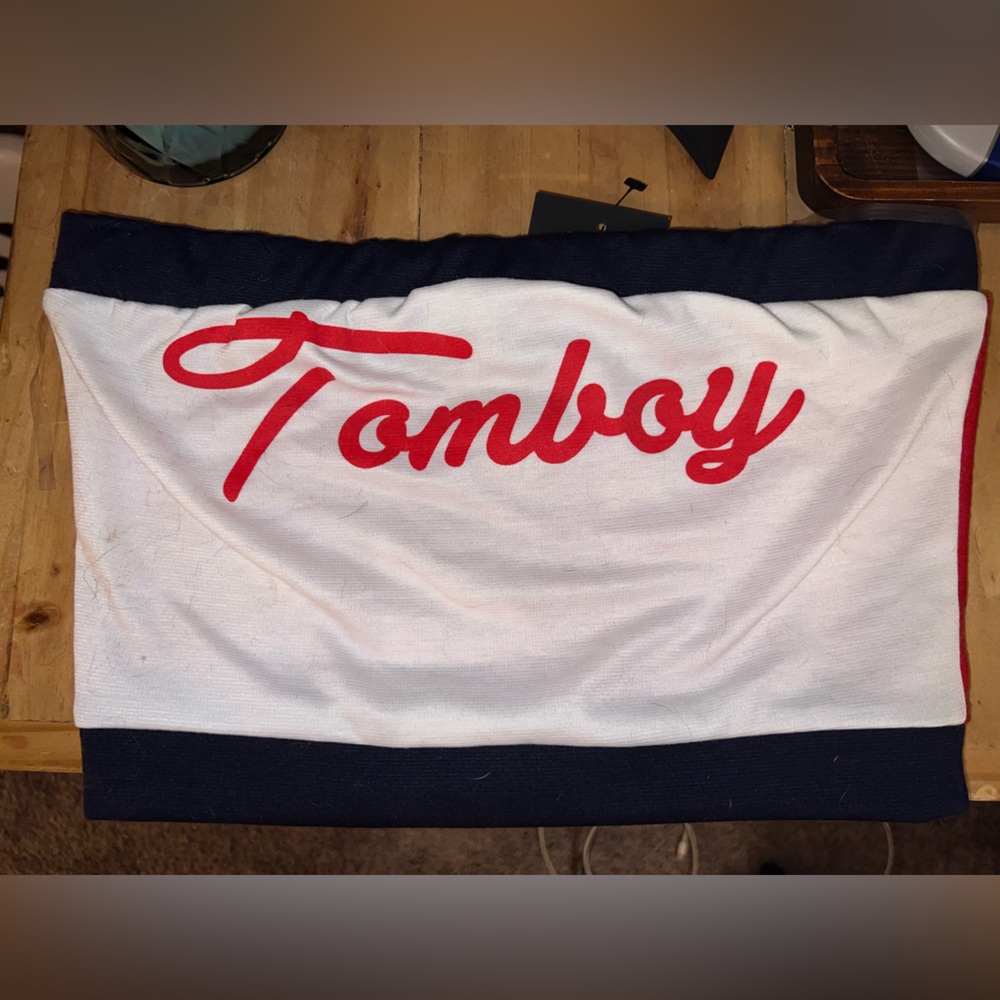 NWT Medium Fashion Nova “She’s a Tomboy” Tube Top